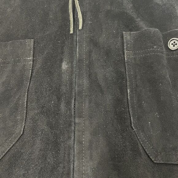 Vintage Lauren Ralph Lauren 100% Leather Suede Zip Front Jacket &Pockets Size 2X - Picture 6 of 10